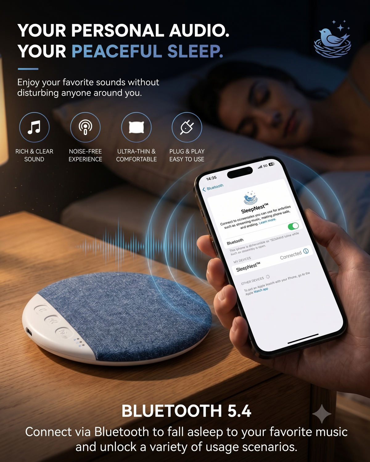 SleepNest™-Sleep & Relaxation Speaker