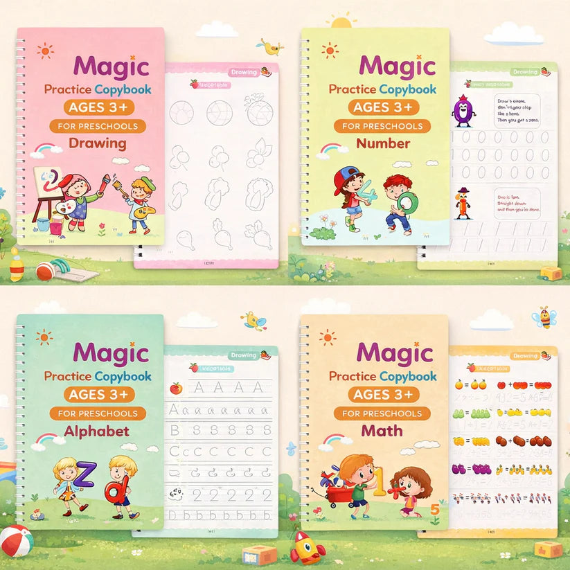 TrendCart™ SANK Magic Practice Copybook  Fun Learning for Little Writers new